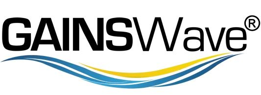 GAINSWave logo with waves design elements